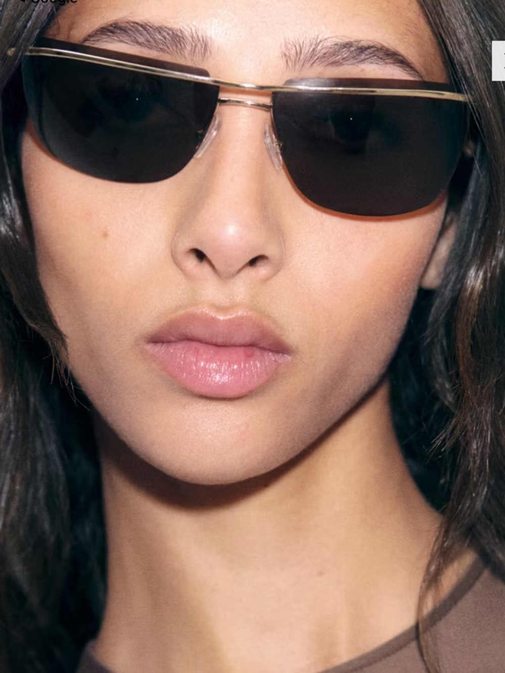 FRAMELESS SUNGLASSES WITH METAL TEMPLES